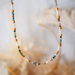 Collier Mukta – perles de culture agate-indienne et labradorite, bijou lithothérapie Ginandger
