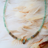 Collier Prana vue d'ensemble – aventurine et labradorite naturelles, collection Ginandger
