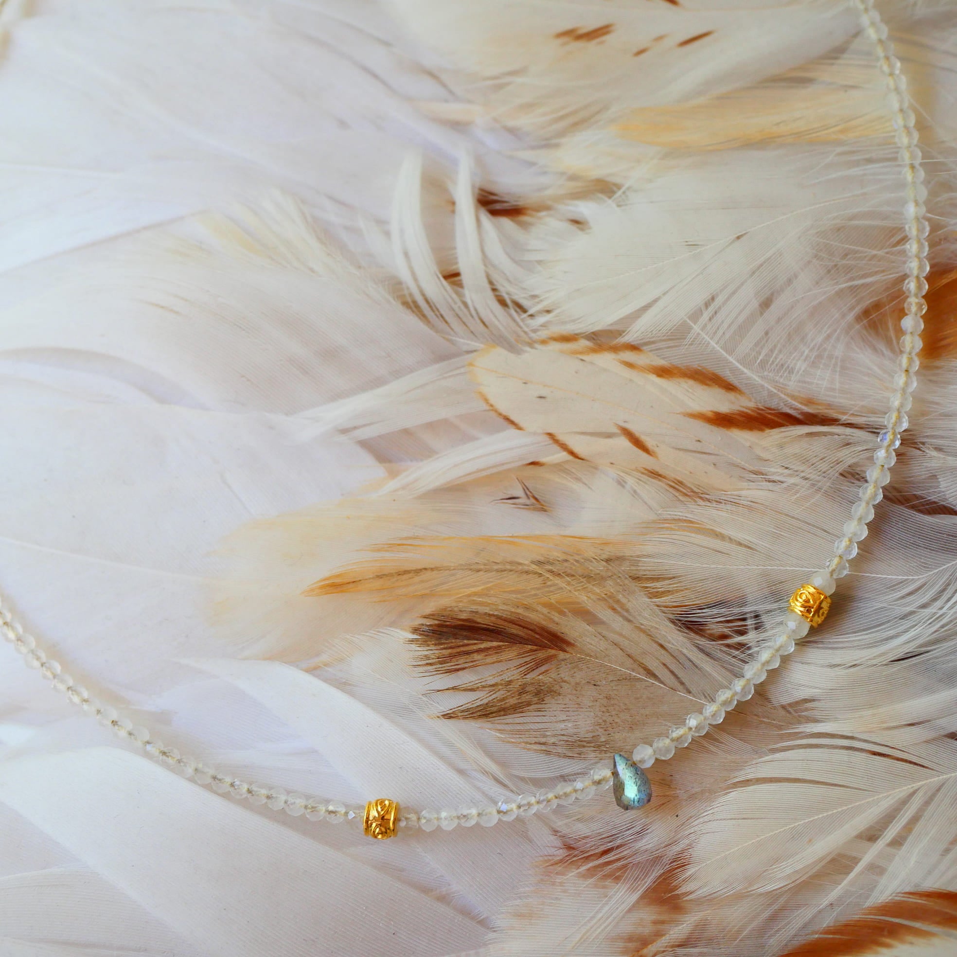 Collier Alinia labradorite pierre au choix protection