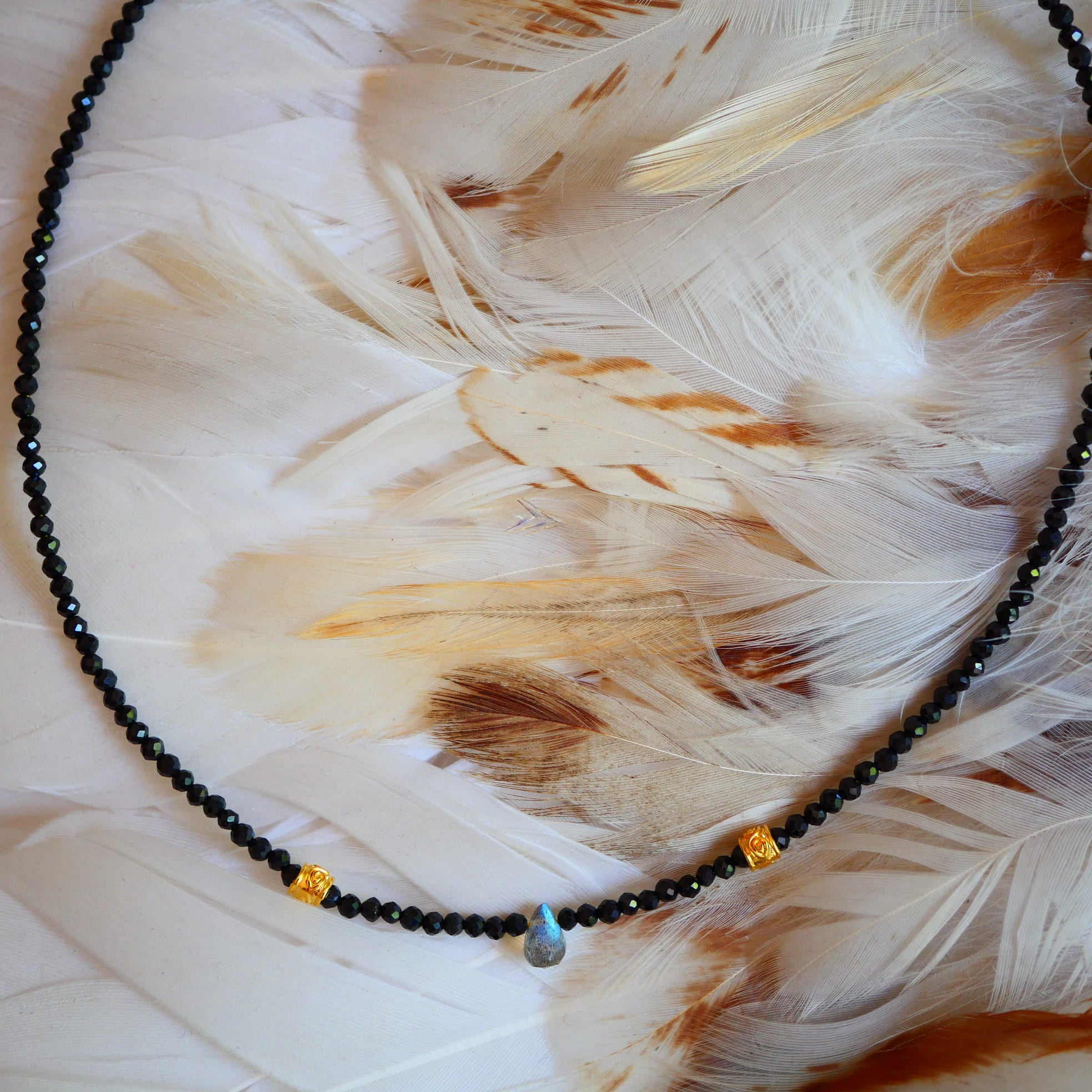 Collier Alinia labradorite pierre au choix protection