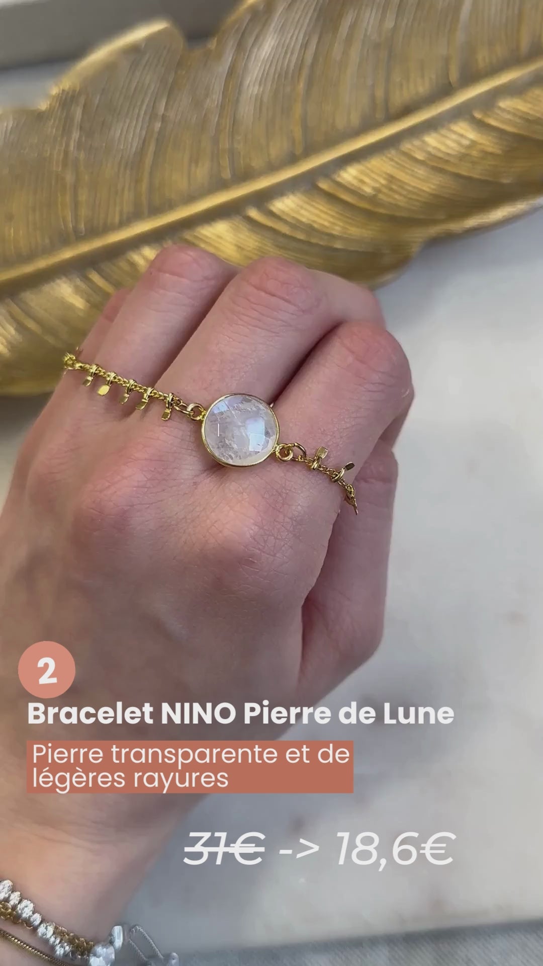 Bracelet Nino Pierre de Lune 2 Parfaites Imparfaites