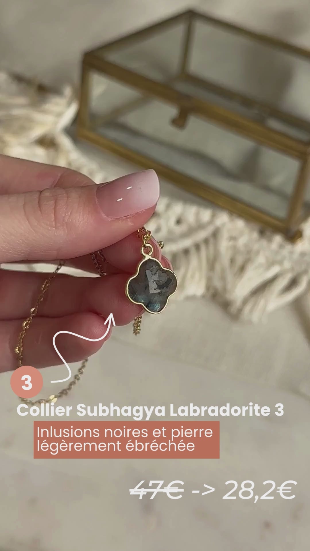 Collier Subhagya 3 Parfaites Imparfaites Labradorite