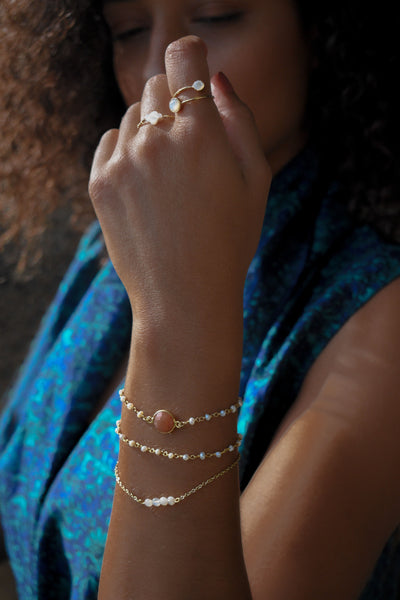 Bracelet Camille (pierre au choix)