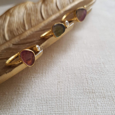 Bague réglable Tourmaline Melon - Deva