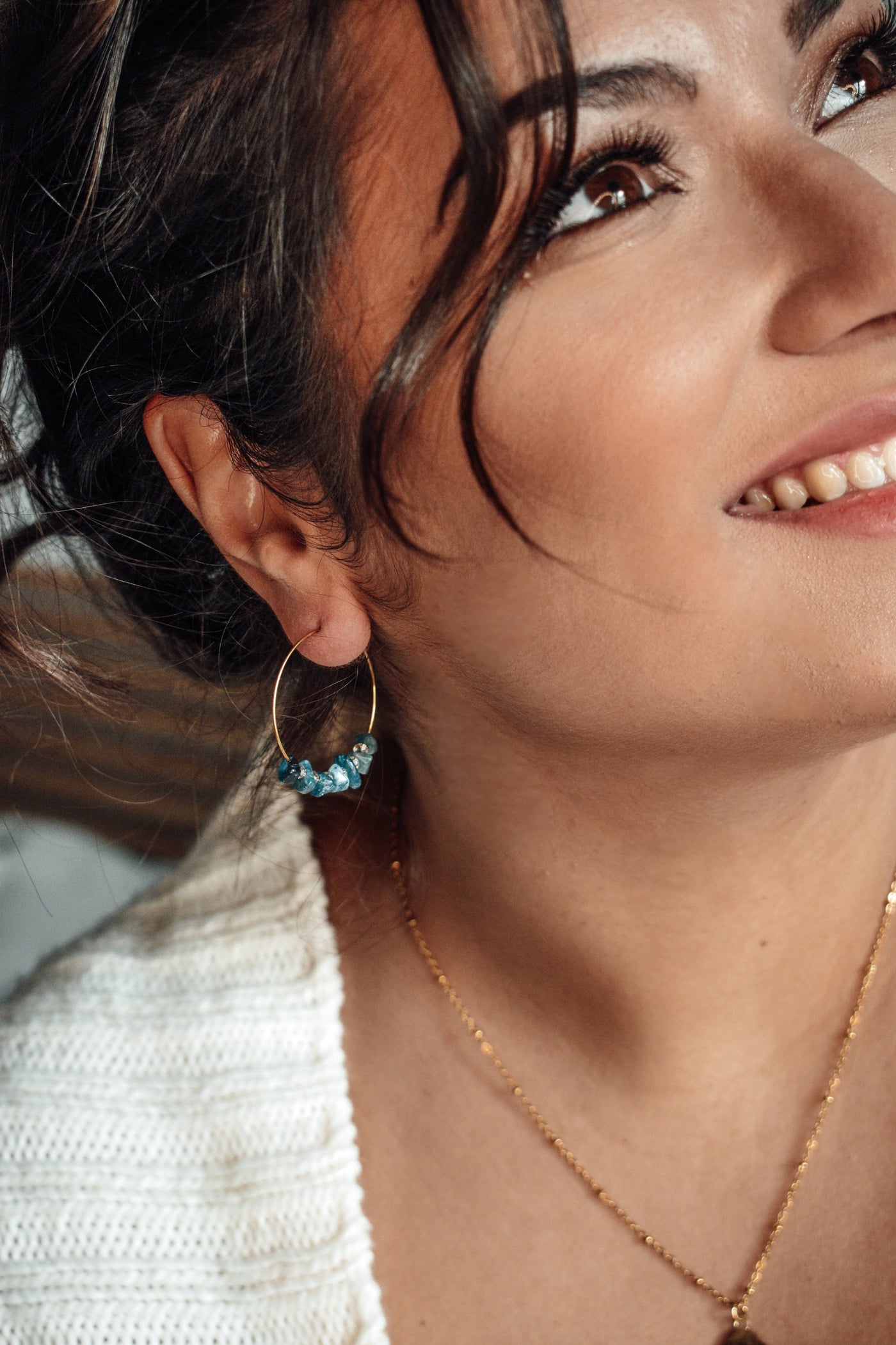 Boucles d'oreilles Prisca Apatite