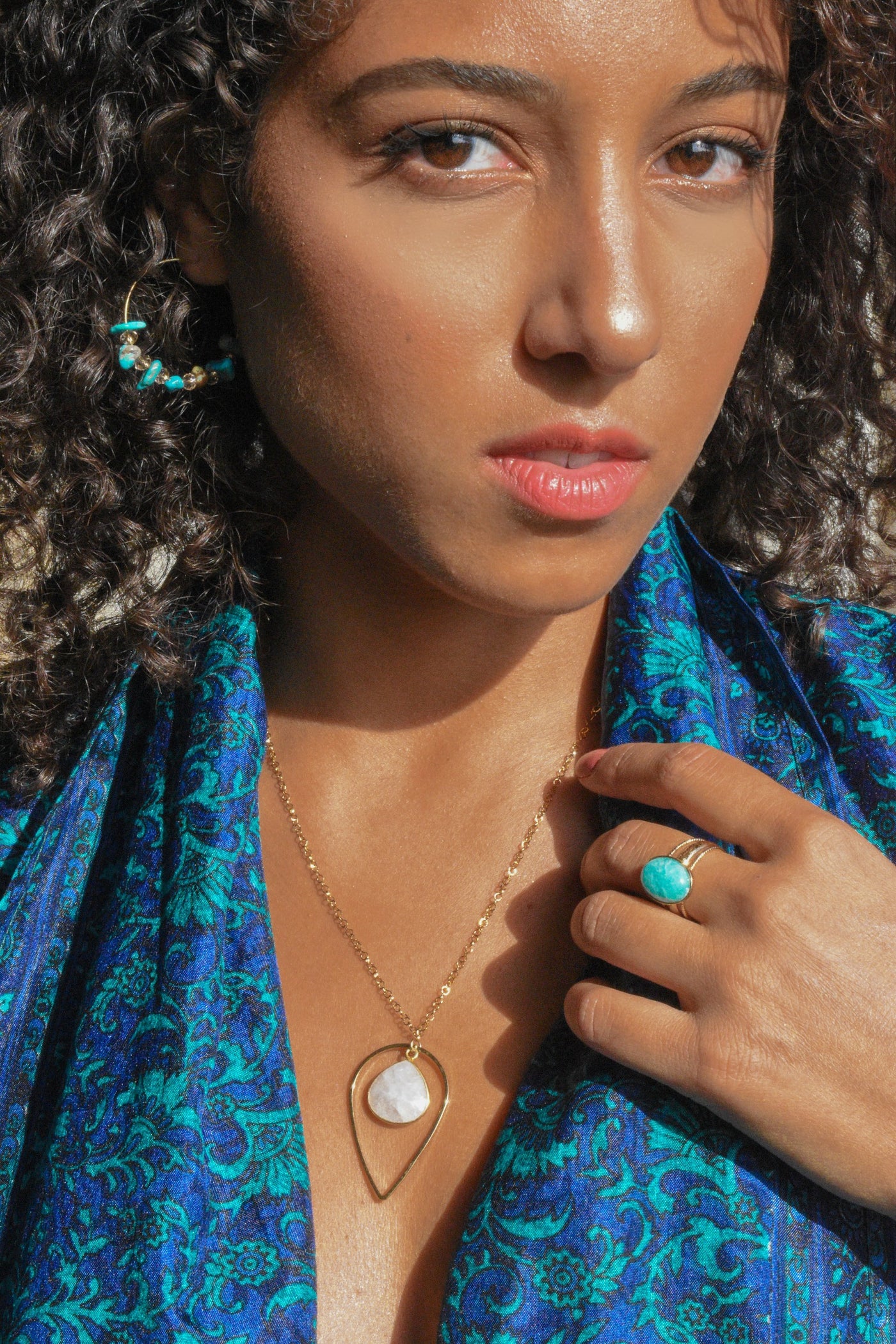 Boucles d'oreilles Prisca Turquoise