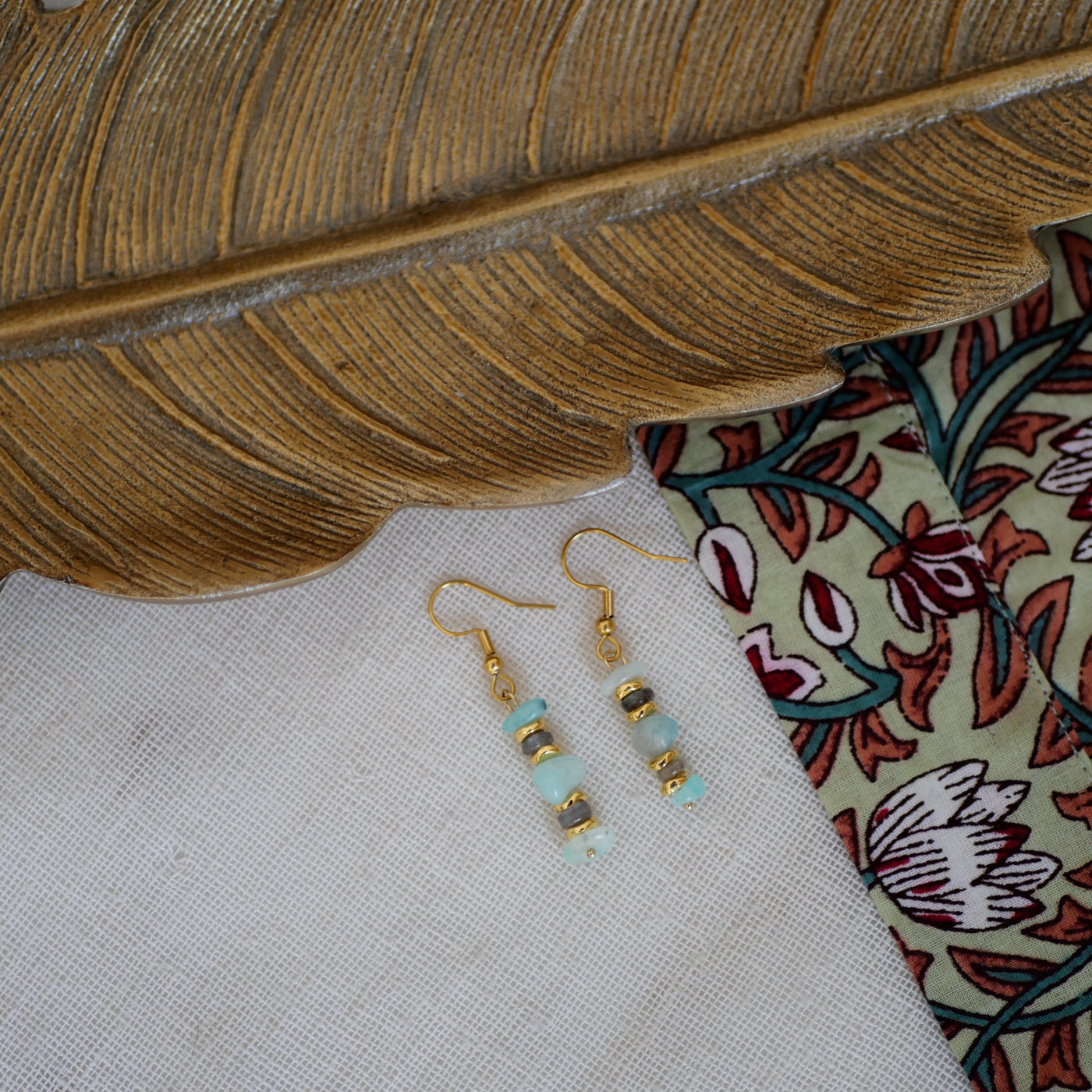 Boucles d'oreilles Kalinda pierres au choix