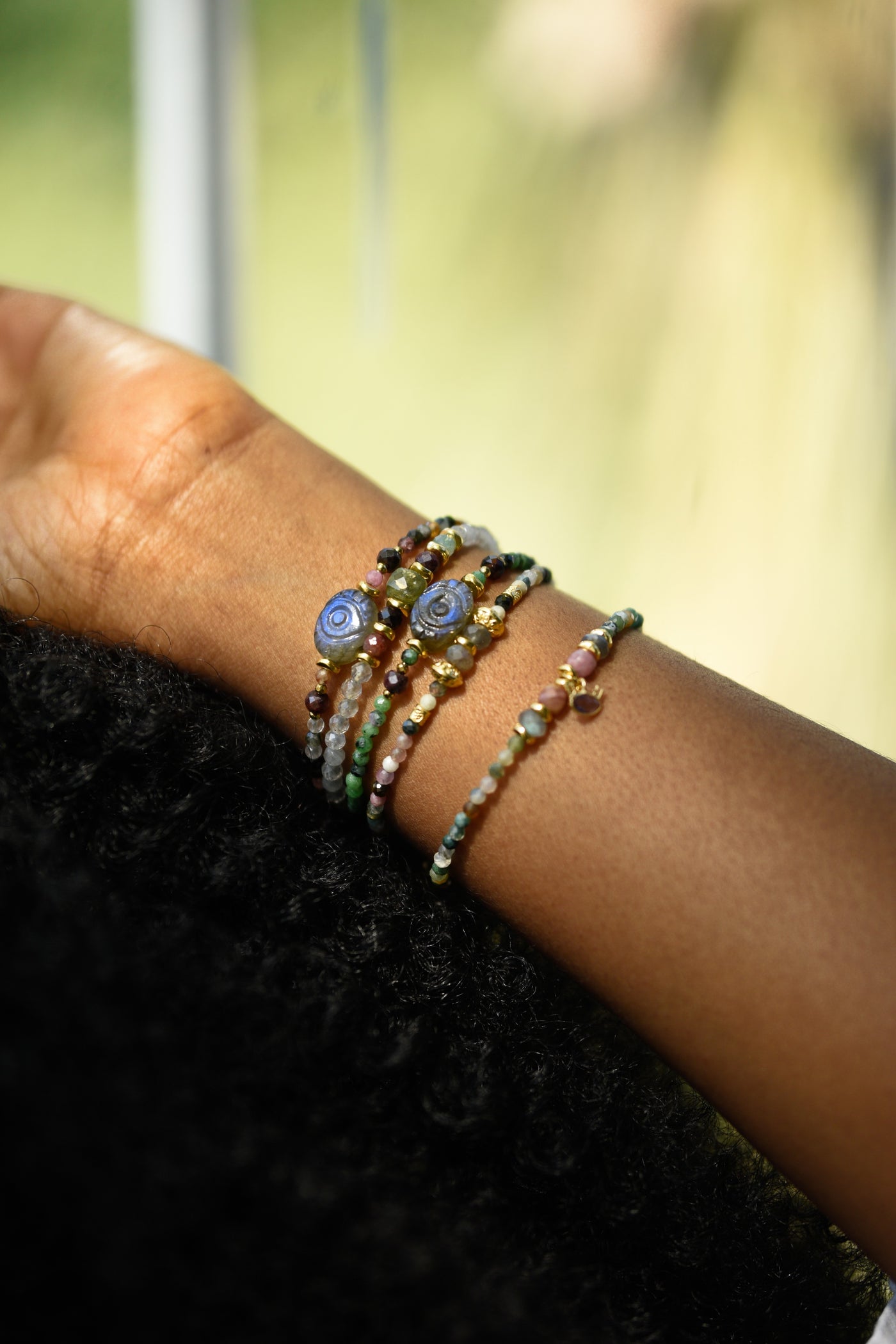 Bracelet Agate indienne, Améthyste - Aida