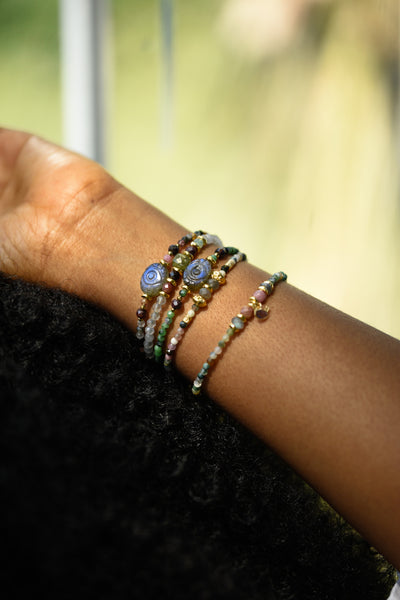 Bracelet Agate indienne, Améthyste - Aida