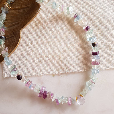 Collier Fluorite, Amethyste - Giliana