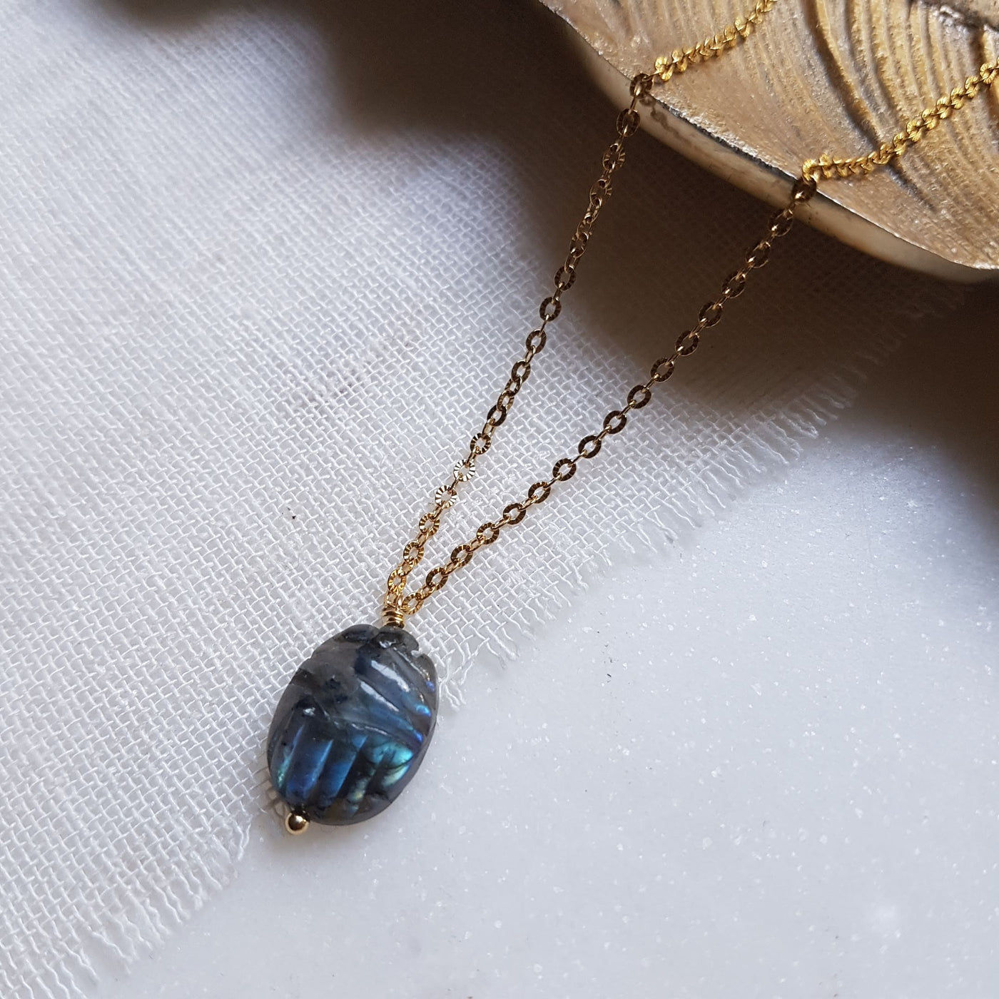 Collier Scarabée ( pierre au choix ) - Khepri
