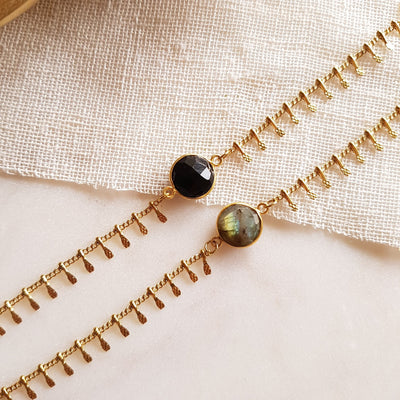 Bracelet Onyx ou Labradorite - Nino