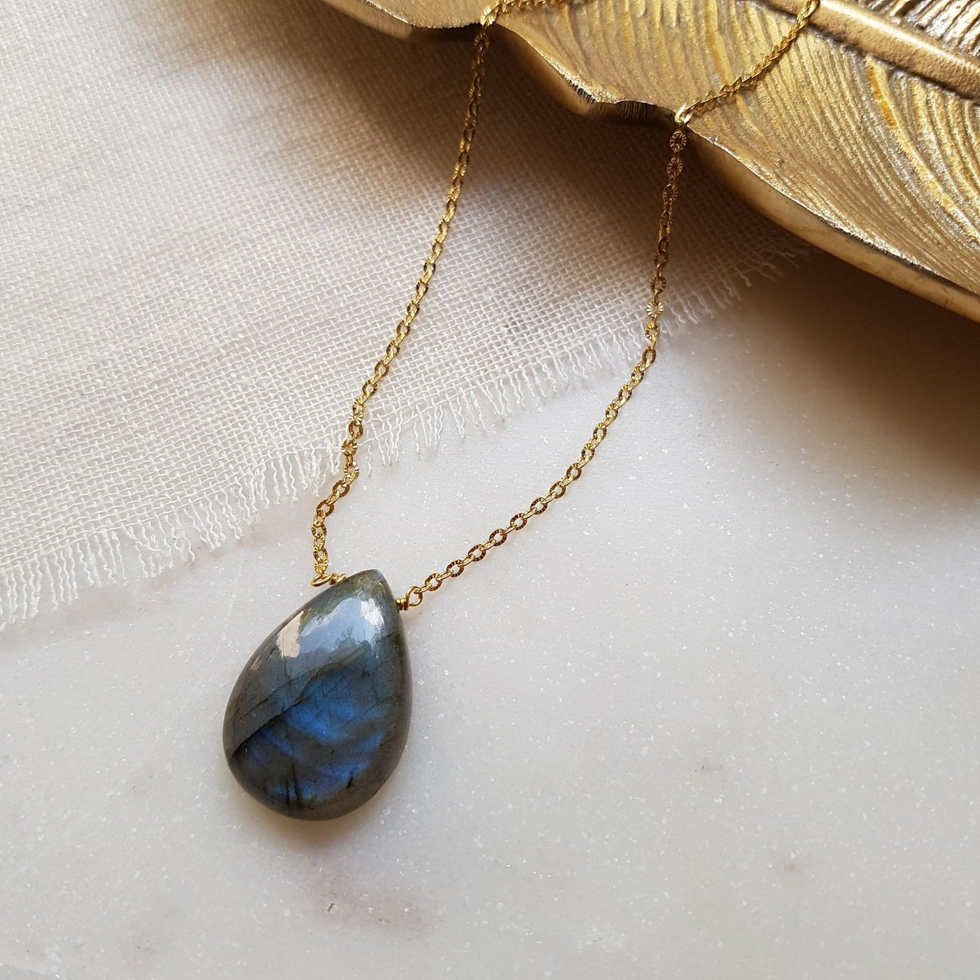 Collier Labradorite ou Pierre de lune - Nora