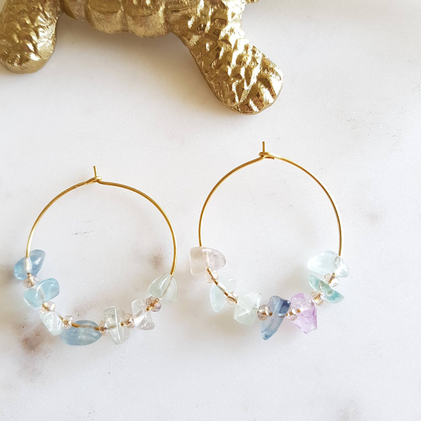Boucles d’oreilles Prisca fluorite