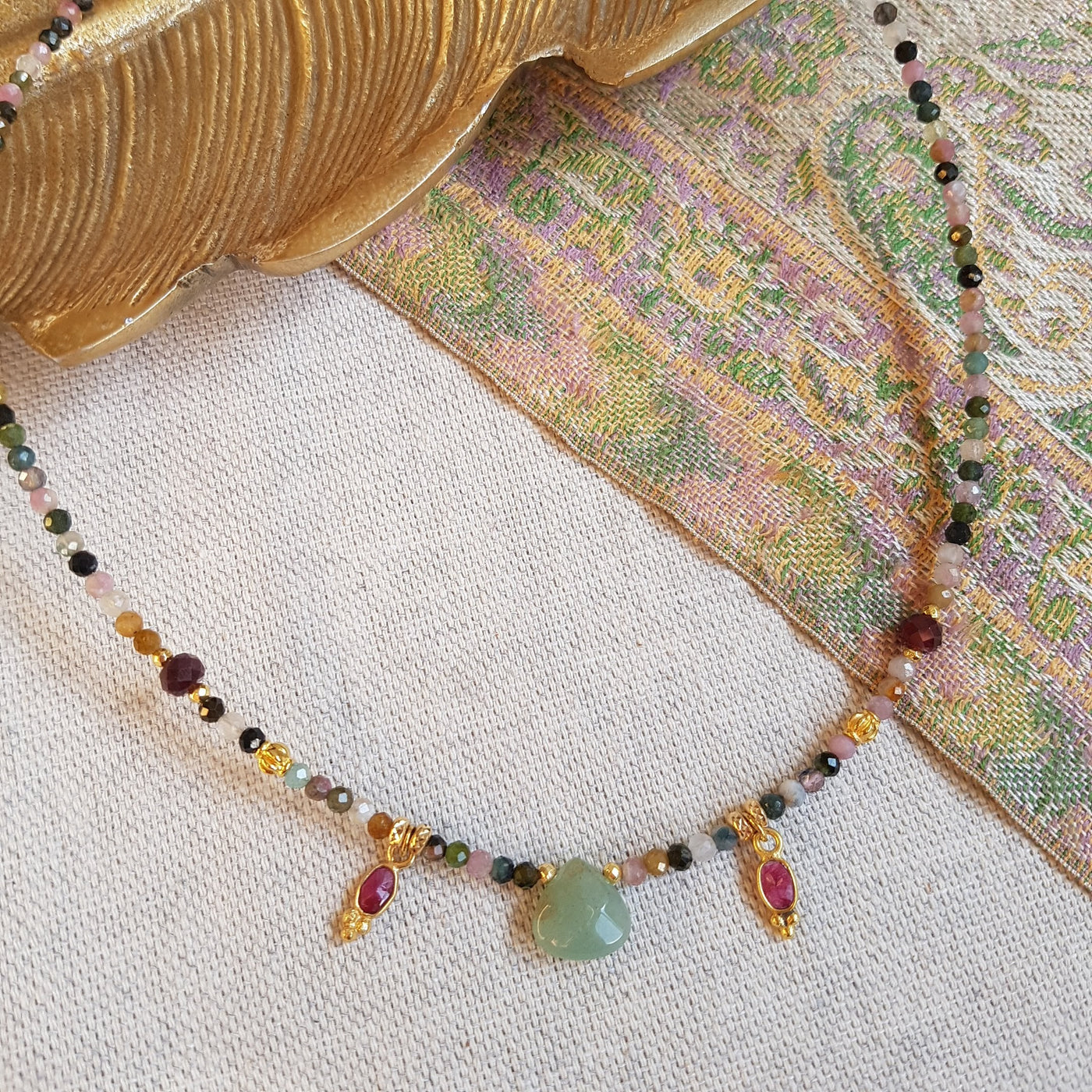 Collier Tourmaline, Aventurine - Radha